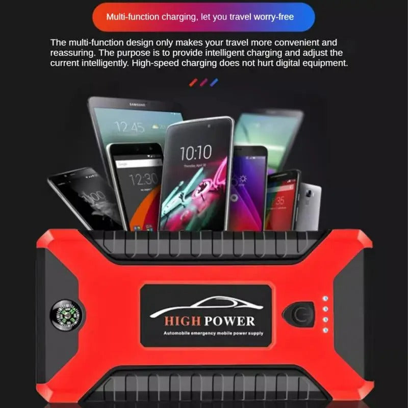 12V Portable 300A Car Battery Jump Starter Booster Pack Power Bank with LED Flashlight multifunction jump starter 20000mAh