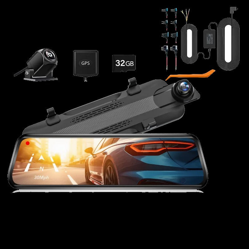 WOLFBOX G910 Dash Camera Front and Rear Dash Cam AI Motion Detection Car Video Recorder for GPS Parking Monitor Mirror Car Dvr