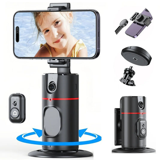 Auto Face Tracking Stativ 360 ° Drehung, Auto Tracking Telefon halter Remote Moving Stativ für Live Video Vlog