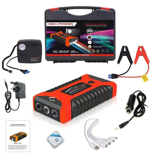 12V Portable 300A Car Battery Jump Starter Booster Pack Power Bank with LED Flashlight multifunction jump starter 20000mAh